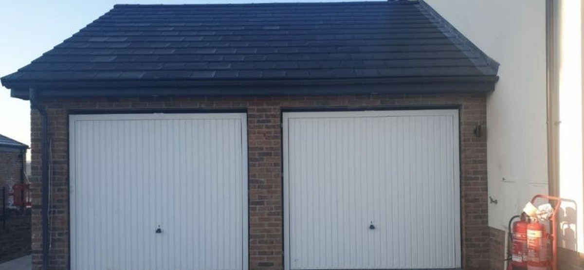 Garage door respray — before