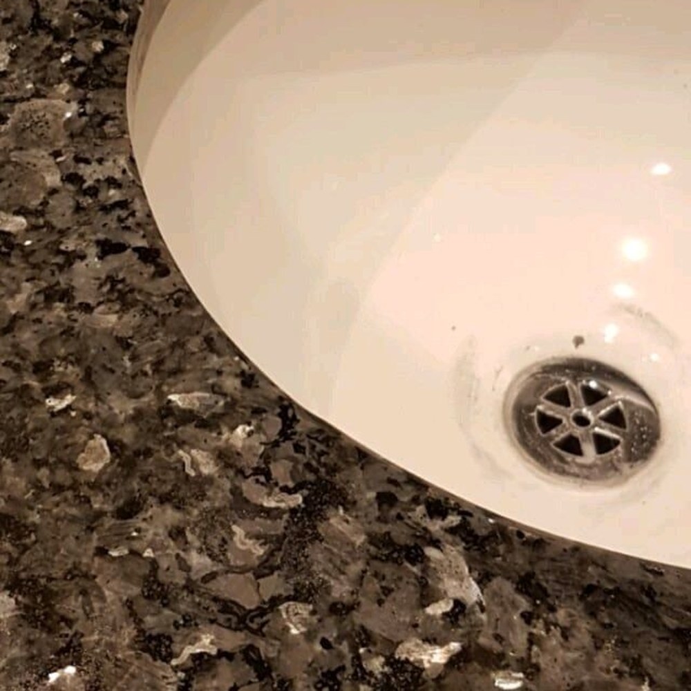 Marble vanity top repair — after